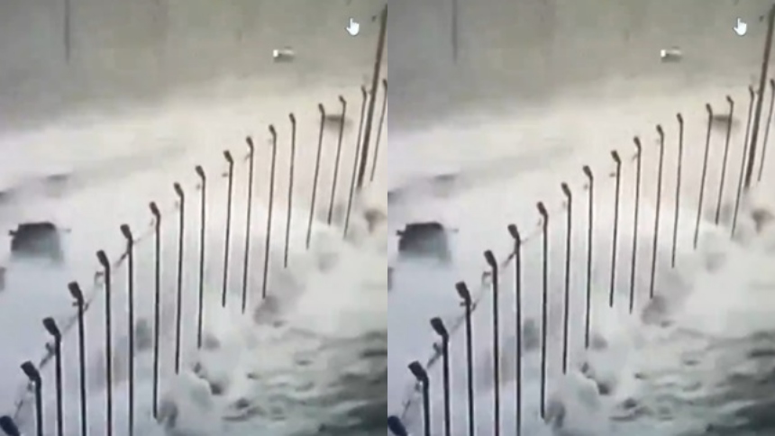 El huracán Helene, que alcanzó la categoría 4, ha comenzado a azotar la costa de Florida (EEUU), y los puentes de Tampa han sido los primeros en sentir su furia.  