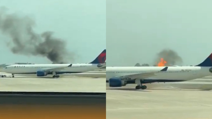 Un avión de Delta Airlines, modelo Airbus A330, tuvo que ser evacuado de emergencia en el Aeropuerto Internacional de Orlando (EEUU) este lunes, 21 de abril, por la mañana debido a un incendio en uno de sus motores.  