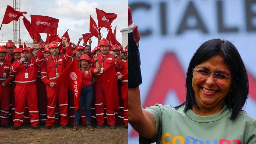 Delcy Rodríguez afirma que Pdvsa alcanzó la meta de 1.200.000 barriles diarios en medio del "acoso" de EEUU
