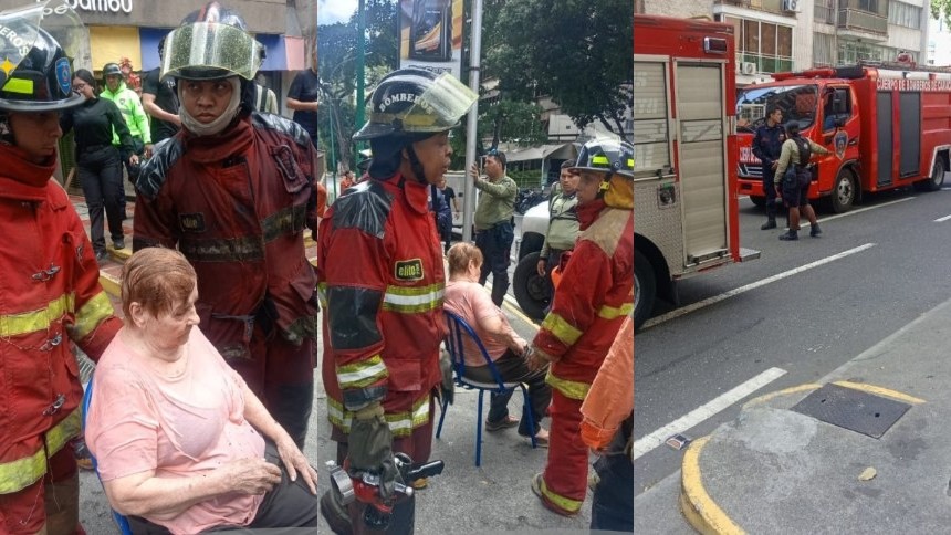 VIDEO: Desalojaron alrededor de 45 personas durante incendio en edificio de Chacao