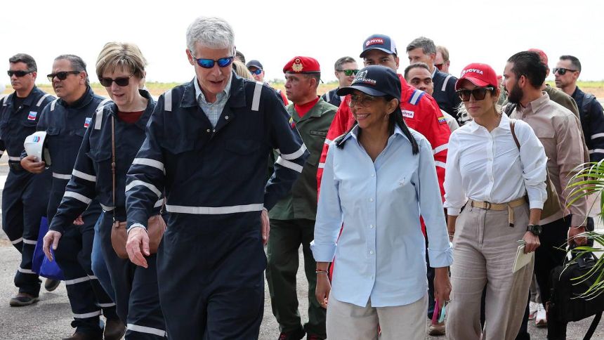 VIDEO: Delcy Rodríguez dice sentirse "muy contenta" por la cooperación entre Venezuela y EE.UU.