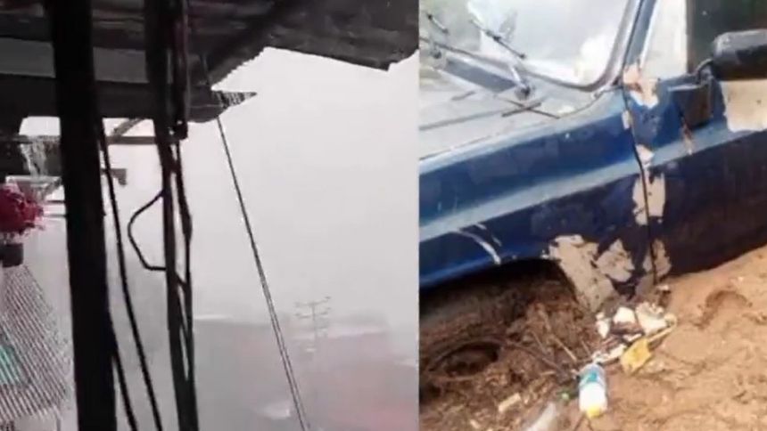 Durante la tarde de este sábado 11 de abril, se registraron fuertes precipitaciones acompañadas de ráfagas de viento en diversos sectores de la ciudad capital.